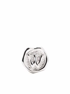 Maria Black брошь Pop Coin letter-W
