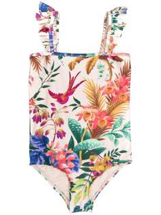 ZIMMERMANN KIDS купальник Tropicana с оборками