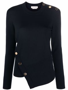 Alexander McQueen свитер с асимметричным подолом