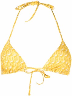 Dsquared2 лиф бикини с вырезом халтер с монограммой