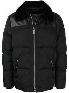 Moose Knuckles пуховик на молнии с меховым воротником