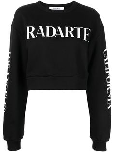 Rodarte укороченная толстовка с логотипом