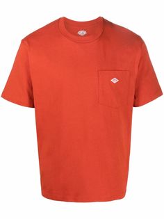 Danton футболка с карманом и нашивкой-логотипом