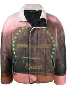 EGONlab. куртка с меховой подкладкой и графичным принтом