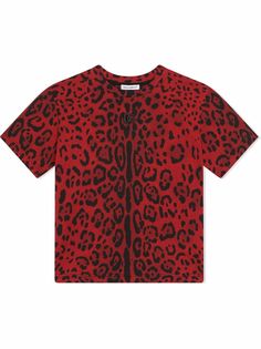 Dolce & Gabbana Kids футболка с леопардовым принтом