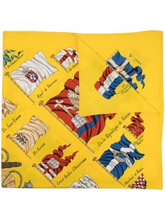 Hermès шелковый платок Pavois 1990-х годов Hermes