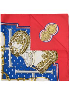 Hermès шелковый платок Selles A Housse 1990-х годов Hermes