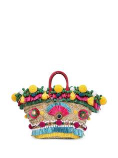 Dolce & Gabbana соломенная сумка Kendra с кисточками