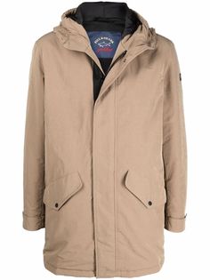 Paul & Shark однобортное пальто с капюшоном Paul&Shark