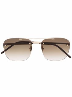 Saint Laurent Eyewear солнцезащитные очки-авиаторы с эффектом градиента