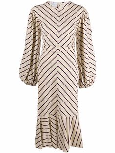 Giambattista Valli платье миди с узором шеврон