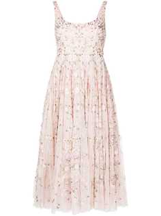 Needle & Thread платье с цветочной вышивкой