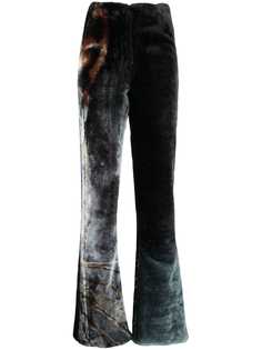 Conner Ives расклешенные бархатные брюки