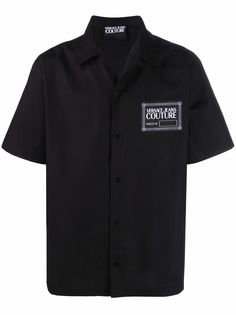 Versace Jeans Couture рубашка с нашивкой-логотипом