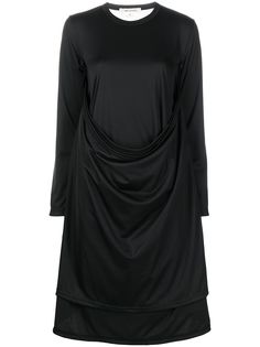 Comme Des Garçons длинная туника с драпировкой