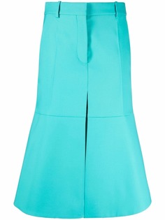 Stella McCartney расклешенная юбка миди с разрезом