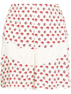 UNDERCOVER мини-юбка с графичным принтом