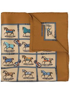 Hermès шелковый платок 1974-го года с принтом Hermes