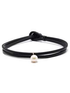 Mizuki кожаный чокер с жемчугом