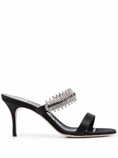 Manolo Blahnik мюли с кристаллами