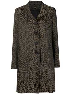 Fendi Pre-Owned пальто 1990-х годов с леопардовым принтом