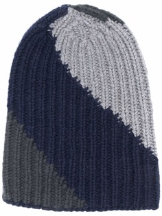 Warm-Me кашемировая шапка бини Bigstripe в стиле колор-блок