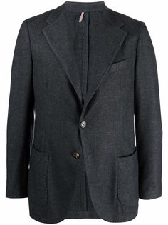 Delloglio однобортный пиджак из смесовой шерсти Dell'oglio