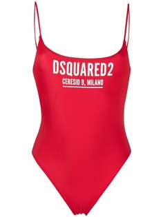 Dsquared2 купальник с открытой спиной и логотипом