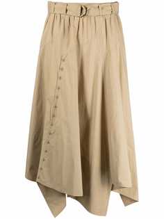 Ulla Johnson юбка миди с асимметричным подолом