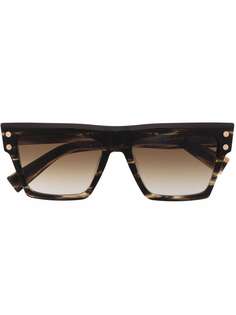 Balmain Eyewear массивные солнцезащитные очки черепаховой расцветки