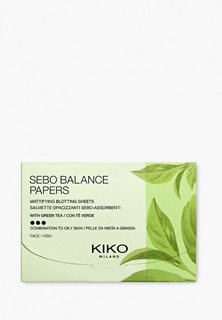 Салфетки матирующие Kiko Milano с зеленым чаем, Sebo Balance Papers, 100 листов