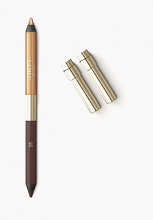 Карандаш для глаз Kiko Milano A holiday fable lasting duo eye pencil - 01, Ebony & Gold