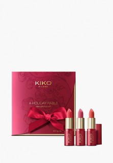 Набор для макияжа губ Kiko Milano A holiday fable mini lipstick kit, 3 шт. х 1 г