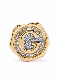 Maria Black брошь Pop Coin letter-G