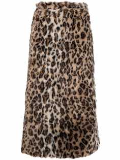 Loulou юбка из искусственного меха с леопардовым принтом