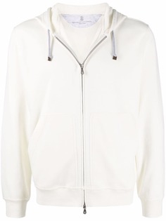 Brunello Cucinelli худи на молнии с кулиской