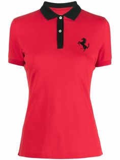 Ferrari рубашка поло Prancing Horse с логотипом