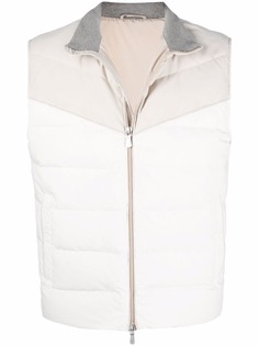 Eleventy дутый жилет на молнии