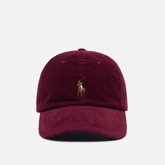 Кепка Polo Ralph Lauren Multicoloured Signature Embroidered Pony Corduroy, цвет бордовый