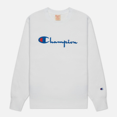 Женская толстовка Champion Reverse Weave Script Logo Crew Neck Regular Fit, цвет белыйS