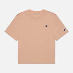 Женская футболка Champion Reverse Weave C Logo Cropped Custom Fit, цвет розовый, размер XS