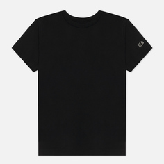 Женская футболка Champion Reverse Weave Organic Cotton Crew Neck Regular Fit, цвет чёрный