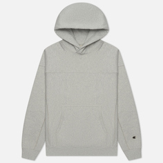 Мужская толстовка Champion Reverse Weave Organic Cotton Hoodie Custom Fit, цвет серый