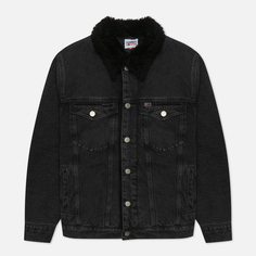 Мужская джинсовая куртка Tommy Jeans Oversize Sherpa-Lined Trucker BE572, цвет чёрный