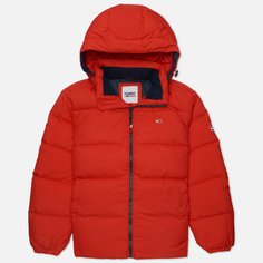 Мужской пуховик Tommy Jeans Essential Down Hooded, цвет красный