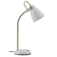 Настольные лампы для рабочего стола лампа настольная ARTSTYLE E27 60Вт металл белый