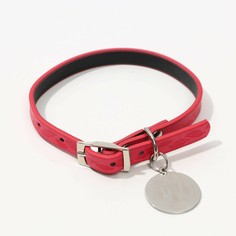 Ошейник с подвесом made with love 31x1 см, розовый Пушистое счастье