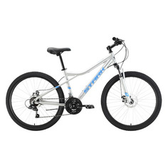 Велосипед STARK Slash 26.2 D (2021), горный (взрослый), рама 14.5", колеса 26", серый/синий, 15.9кг [hd00000113]