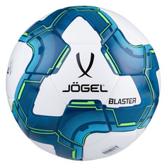 Мяч футбольный JOGEL Blaster, для твердых покрытий, 4-й размер, белый/синий [ут-00017614]