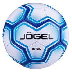 Мяч футбольный JOGEL Intro, для газона, 5-й размер, cиний/белый [ут-00017587]